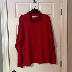 Bright red, Columbia activewear quarter zip